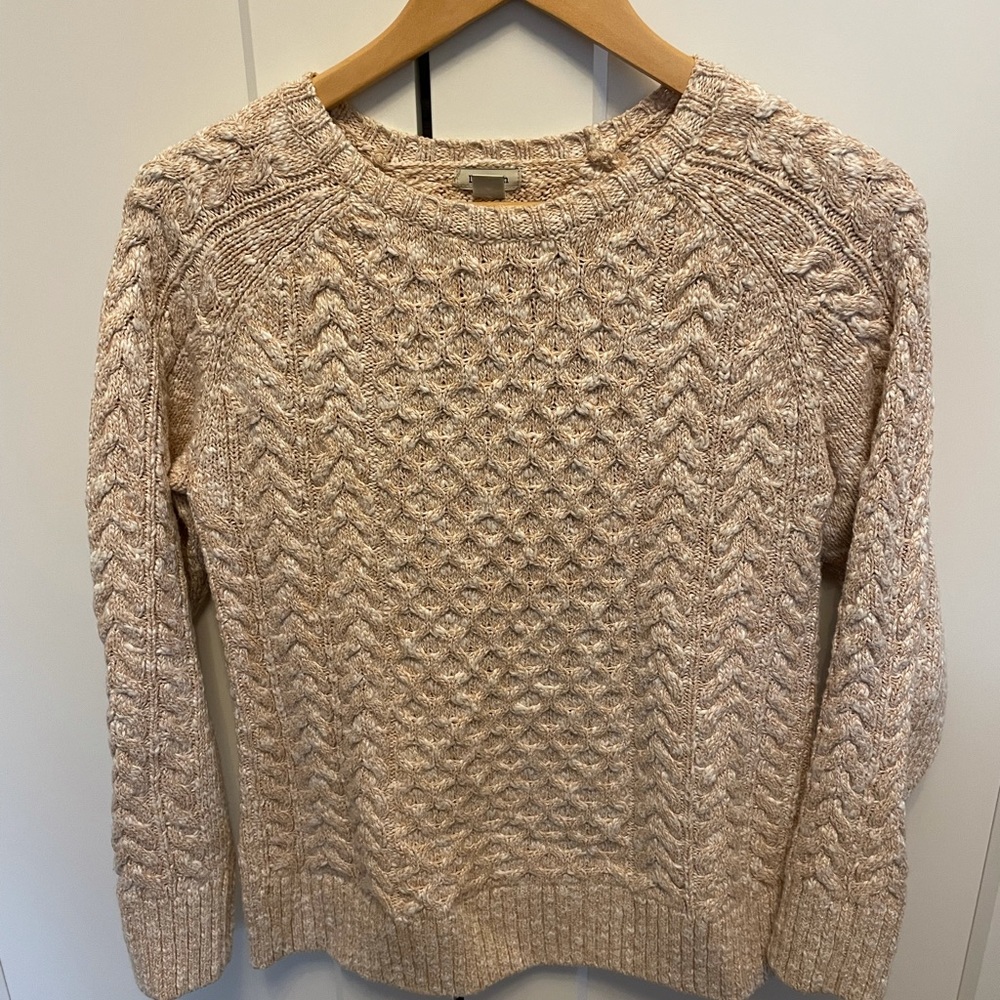 LL Bean cotton fisherman sweater
